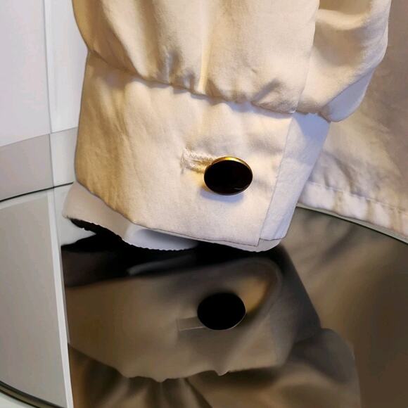 Vtg 80's Paris Star Brand Women Sz 10 Placket Embroided Paisley Hidden Buttons - Picture 3 of 11